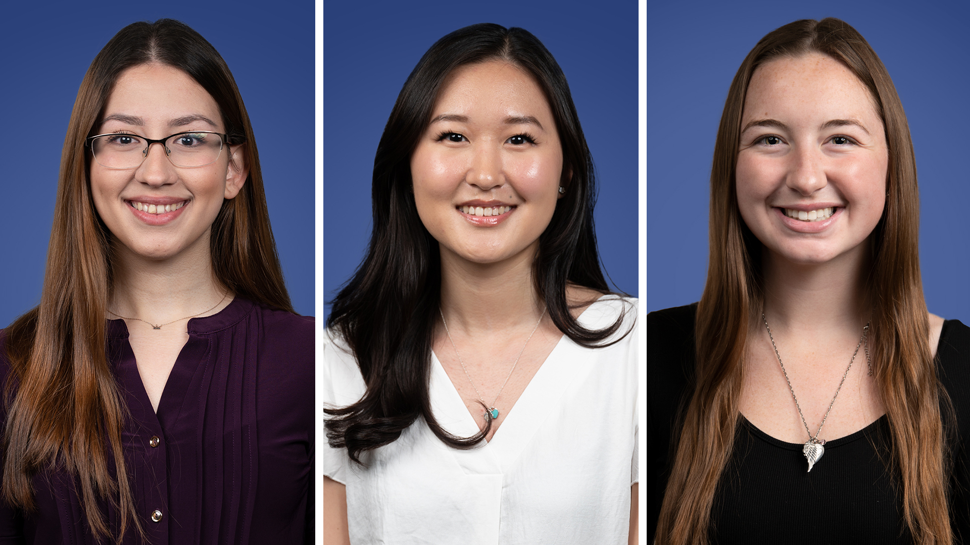 Rubert Scholars Kriserta Boci, Jessica Kim and Erica Worthington